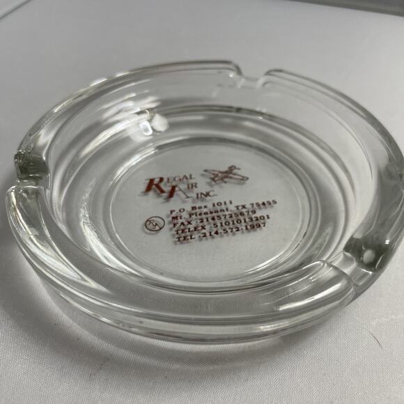 Vintage Ashtray Regal Air Mt Pleasant Texas Americana 4.5" Advertising - Picture 2 of 7
